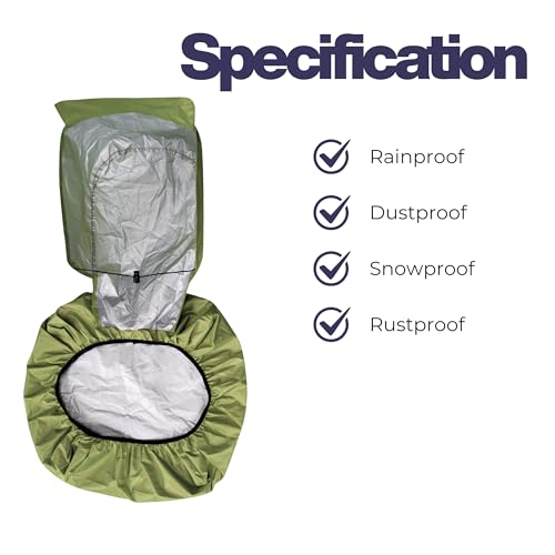 Image of Rain Cover for Backpack with Elastic Adjustable and Carrying Pouch Dustproof Waterproof Laptop Bag Protector Travel Accessories 35-45 Liter Hoodie Style (Olive Green)