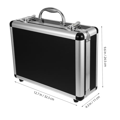 POPETPOP Aluminum Tool Storage Case Portable Organizer for Tools Medication and Accessories Lightweight Durable Design Lock for Professionals and Home Use2