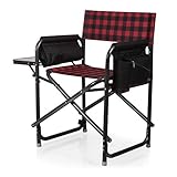 ONIVA - a Picnic Time Brand Outdoor Directors Folding Chair, Red/Black Buffalo Plaid