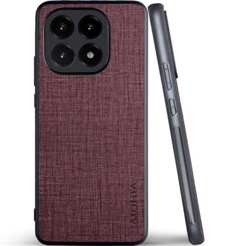 Aioria �݊��� �P�[�X for Xiaomi 15T ���n�p�^�[�����U�[�����ɕی쏃�F�X�}�z�P�[�X (Red, For Xiaomi 15T)