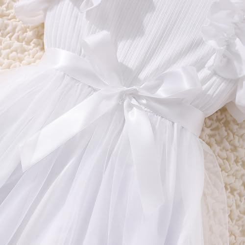 Toddler Tutu Dress Girls Tulle Ruffle Bowknot Dresses Wedding Birthday Party Formal Princess Dress3