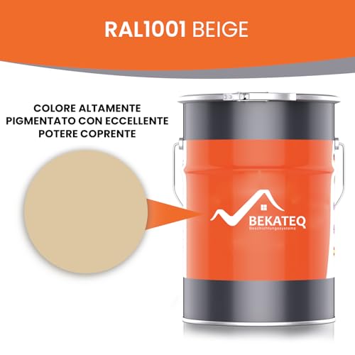 Bekateq 2C Resina Epossidica 5Kg Beige I Pittura Per Pavimenti Industriali, Garage, Officine I Vernice Per Calcestruzzo A Basso Odore, Rivestimento Per Pavimenti Interni E Esterni BE-702 - 6