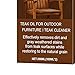 Teak Wood Cleaner, Wood Care Restoration Set, Teak Cleaner & Brightener Kit, Teaks Restore Set, Woods Stain Remover & Application Tools for Furniture Indoor Outdoor Marine Deck Fence Patio Yacht