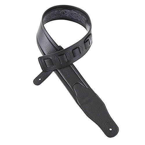 Walker & Williams GB-182 Sangle rembourrée Motif tressé celtique Noir cobalt - Les Beatles, Paul McCartney, John Lennon, RIngo Starr, George Harrison Walker & Williams GB-182 Sangle rembourrée Motif tressé celtique Noir cobalt – Image 6