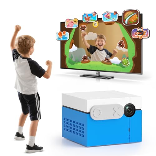 Kinhank Motion X Consola de Juegos de Movimiento para Niños y Familias, 21 Juegos/Seguimos Agregando más/Sin Subs, Juegos de Interacción adres Hijos, Regalo de Juguete para niños y niñas (3 16 años)