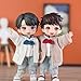 niannyyhouse OB11 Doll Clothes, 1/12 Scale Sweater White Shirt Jeans, Action Figure Outfit (White)