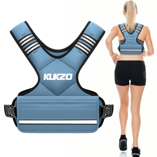 Image of Adjustable Weighted Vest Women /Men, 6-12lb /12-18lb /20-32lb Weight Vest with 6 Ironsand Weights for Strength Training Rucking Running Walking Fitness Workout