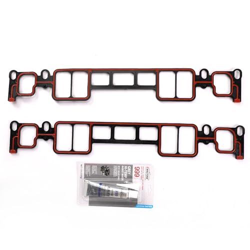 Image of KAX MS90131 Intake Manifold Gasket Set Compatible with Chevy /GMC K1500 C1500 Suburban Tahoe Yukon Express Savana K2500 C2500 K3500 C3500 1996-1999 5.0L 5.7L, Cadillac Escalade 1999-2000