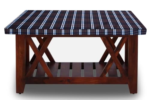 Image of The Furnishing Tree Elastic Rectangular Center Tpoy Table Cover WxL 14x24 in Inches Polyester Checkered Pattern Grey