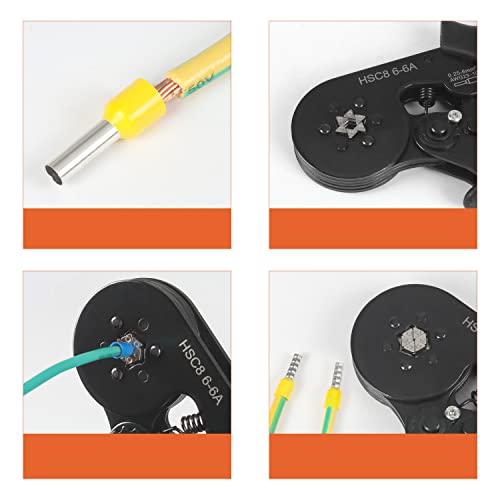 Alicate De Crimpar Kit Alicate De Crimpar 1200 Pcs Ferrules Terminais De Fio 0.25-6 mm²