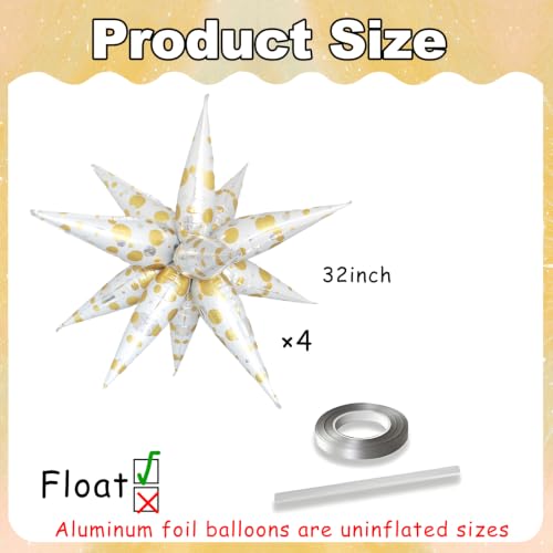 Image of Gold Polka Balloons Explosion Star Baptism Balloons Cross Baptism Party Decor Polka Christmas Party Decorations First Communion Decorations Rosary Christmas Supplies
