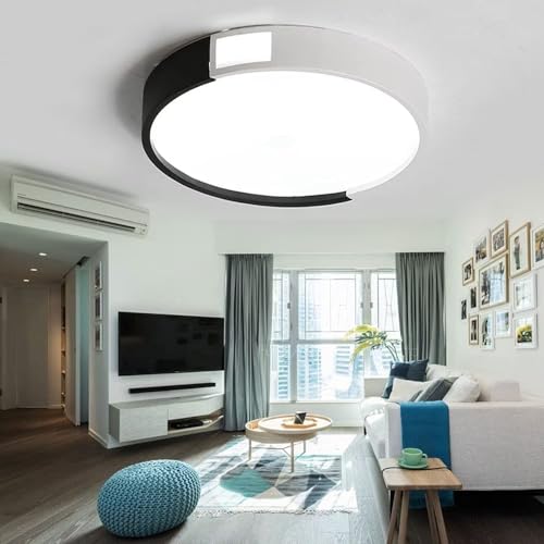 Plafonnier LED rond 45W dimmable avec télécommande et éclairage tricolore salon - 3