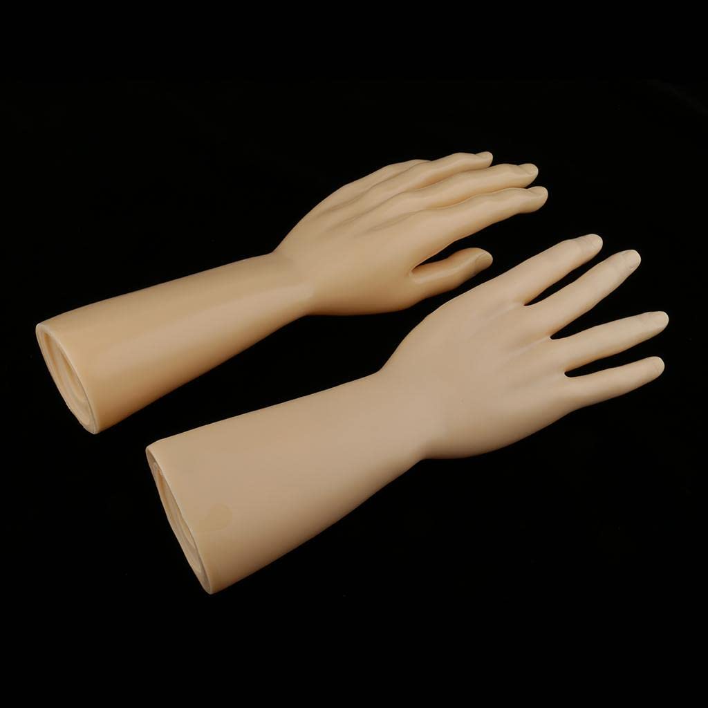 Manichino maschio color pelle 30,5 cm mano destra sinistra 1 paio gioielli bracciali guanti