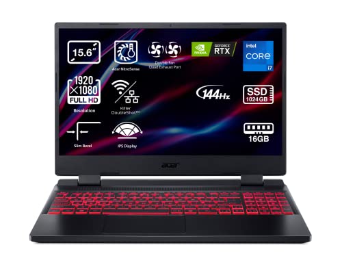 Acer Nitro 5 AN515-57 - Ordenador Portátil Gaming 15.6' Full HD IPS 144Hz (Intel Core i5-11400H,...