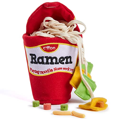 CHEWFFON Hundespielzeug, Hundespielzeug Intelligenz, Schnupftabak Spielzeug für Puzzle, Interaktives Plüschzahnen Spielzeug für Stressabbau Spiel für Langeweile (Ramen)