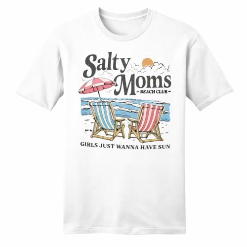 Salty Moms Beach Club Shirt, Funny Mom Summer T-Shirt, Girls Just Wanna Have Sun Tee, Beach Vacation Mom T-Shirt, Coastal Graphic Tee, Funny Mother Gift, Mother's Day Shirts, Summer Holiday Shirt