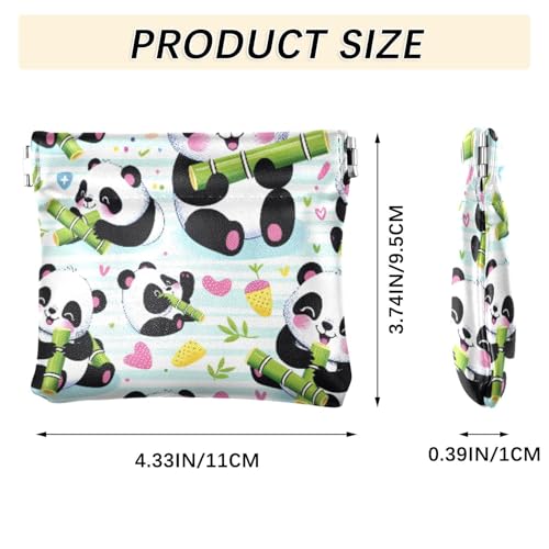 Cute Animals Coin Purse Leather Pouch Change Purse, Squeeze Coin Pouch for Cards, Keys & Lipsticks, Unisex3