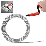 Rohrreinigungswellen, 5 Meter langer Spiralabflussreiniger mit Bohrer, manuelle Bedienung, geeignet...