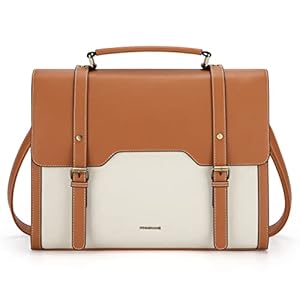 Missnine Laptop Bag 15.6 inch Canvas Messenger Bag for Women Professional Work Bag Shoulder Bag Travel, Office, School