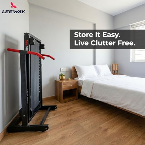 Image of LEEWAY TR4 PRO Manual Treadmill for Home 100 kg+| Non Electric Running Machine with 48x16in Surface| Foldable Jogging Treadmill Manual for Home | Roller Walking Pad, No Electricity Needed Thread Mill