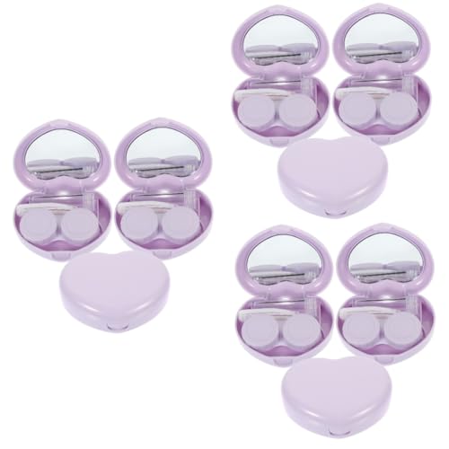 9 Set Custodia Per Lenti a Contatto Casi Di Alla Rinfusa Organizer Per La Conservazione Degli Occhiali Da Viaggio Per a Titolare Viola porpora Pp