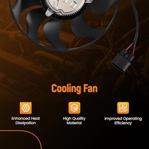 Image of maXpeedingrods Engine Radiator Cooling Fan with Brushless Motor Assembly for Porsche 911 2012-2016, for Porsche Boxster 2013-2016, for Porsche Cayman 2014-2016, 470039 99162493901 99162493500
