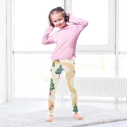 ZZKKO Girls Leggings Road Toddler Girls Clothes Leggings for Girls Toddler Girls Leggings 3-4T4