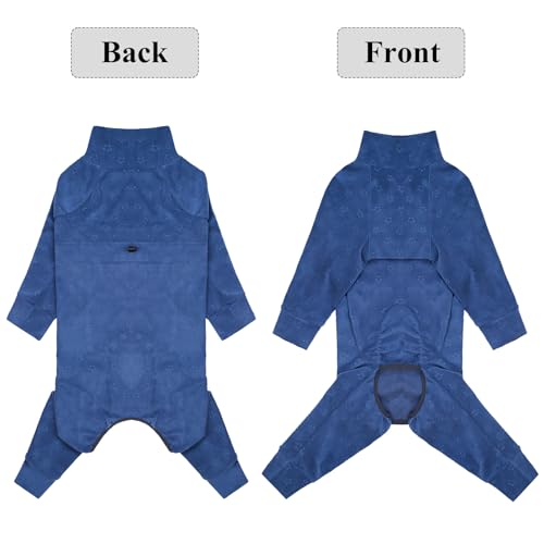 Cyponpy Prägung Hundemantel Fleece Hundepullover Mit Beinen Winterjacke Warm Hundepyjama Hundebademantel Grosse Mittelgroße Hunde Wintermantel Hundejacke Hundepulli