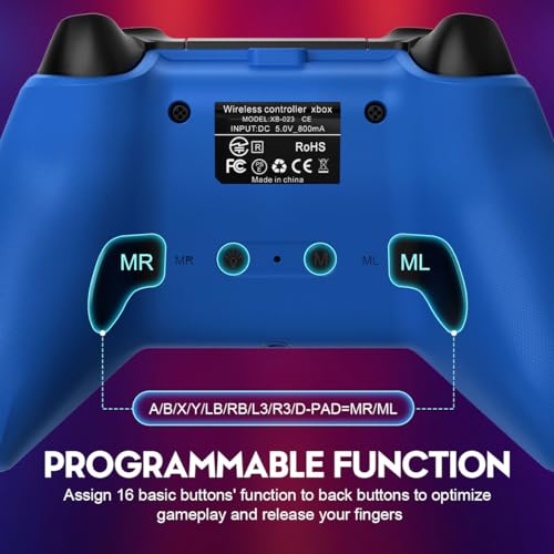 Choopp Xbox Controller, 2.4Ghz Wireless Xbox Controller, Xbox One Controller With 1000Mah Battery, Programmable, Turbo Function thumb #3