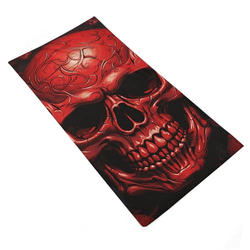 Serviette de bain légère et très absorbante imprimé crâne - 4