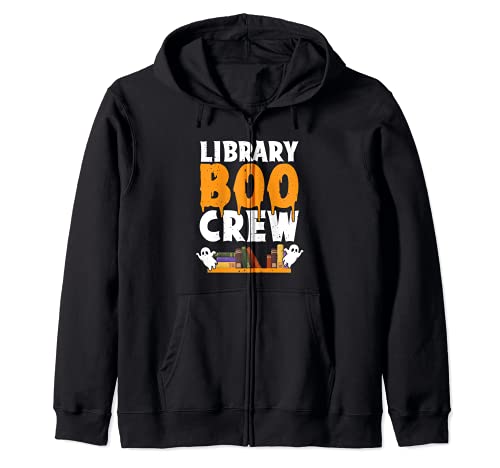 Biblioteca Boo Crew School Bibliotecario Halloween Library Book Sudadera con Capucha