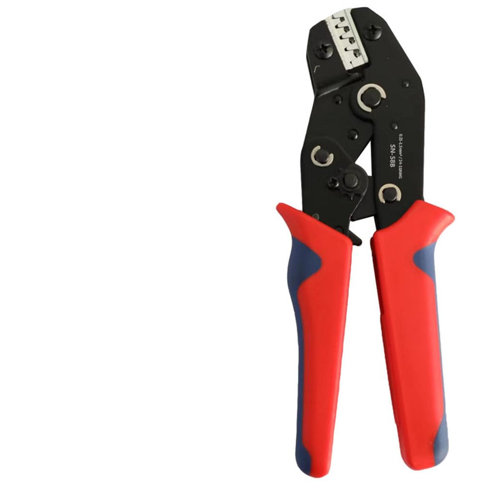 Setngb Red Blue Crimping Tool Pliers Sn-58B Terminal Clamp Crimper 0.25-1.5Mm² Terminal Clamping Tool Pliers Wire Hand Tool,,Sn,58B