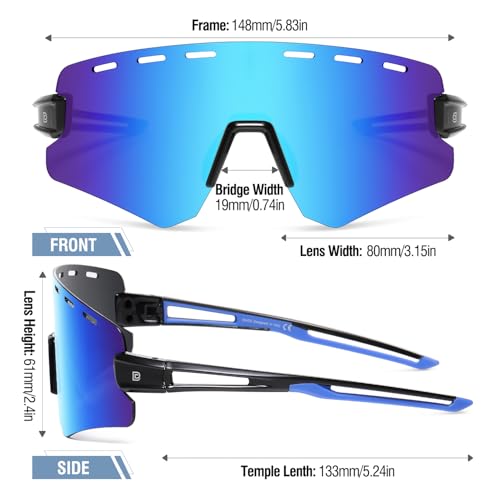 Image of DUCO Polarized Sports Sunglasses for Men Women Driving Cycling Mountain Bike Fishing Running Golf Sun Glasses DC0049