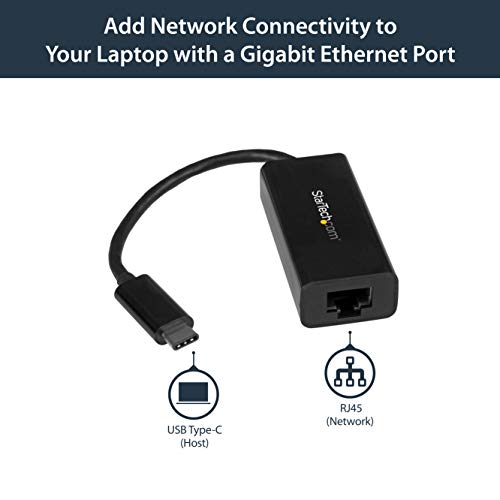 Image of StarTech USB-C Gigabit Ethernet Adapter, Thunderbolt 3 /4, RJ45 | Thunderbolt 3 /4 Compatible, 10 /100 /1000 Mbps, USB Bus Powered, Windows, Mac, Linux, ChromeOS