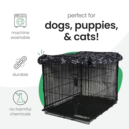 Molly Mutt Rocketman Dog Crate Cover, 100% Cotton Canvas Cover with 2 Roll-Up Panels, Ideal for Dog or Cat Crate, Durable, Washable, and Free of Harmful Chemicals, 24" x 18" x 21" - Image 4