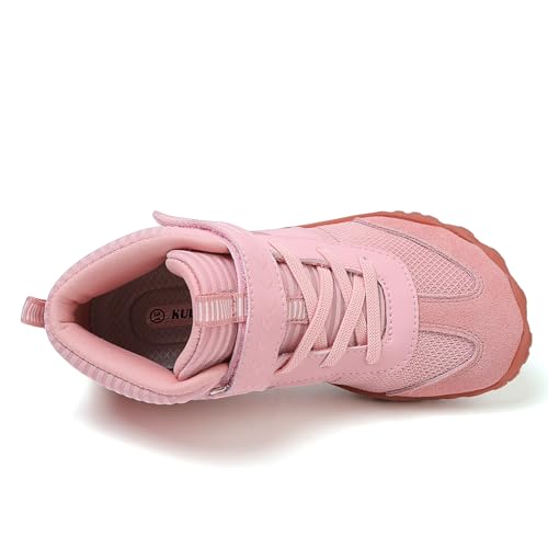 Image of KUBUA Kids High Top Barefoot Shoes Boys Girls Minimalist Zero Drop Sneakers | Wide Toe Box, Padded Collar for Ankle Support, Non-Slip, Hiking, Tennis, Walking, School, Wrestling, Gym, Little Kid, Big Kid