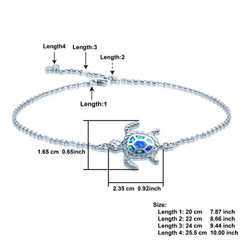 Cavigliera Opal Sea Turtle per Donna, Cavigliera