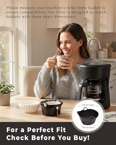 Image of 5 Cup Basket Coffee Filters, 200 Count - 20% Thicker Small Coffee Filters Paper Compatible with Mr. Coffee & 4-5 Cup Coffee Makers