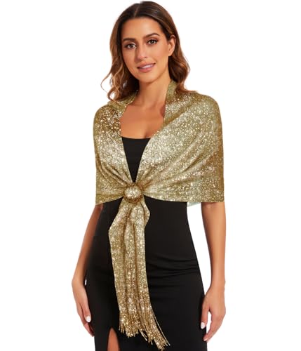 Sparkling Metallic Shawls and Wraps with Buckle,for Evening Dresses Party Wedding Bride Bridesmaid