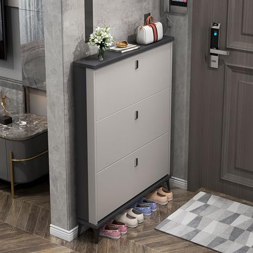 Meuble à chaussures en bois massif stable à triple compartiment - 2