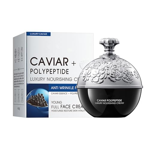 Crema Facial Hidratante Con Péptidos De Caviar | Crema Antienvejecimiento Que Nutre, Reafirma Y Tensa La Piel Para Un Aspecto Más Joven | 30g