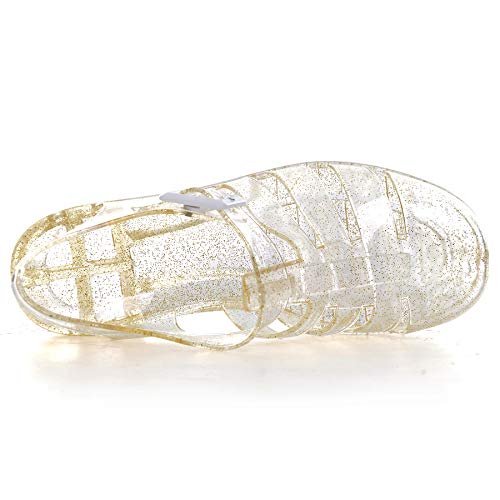 Image of Hee grand Crystal Jelly Heel Sandals for Women Summer Beach Jelly Shoes
