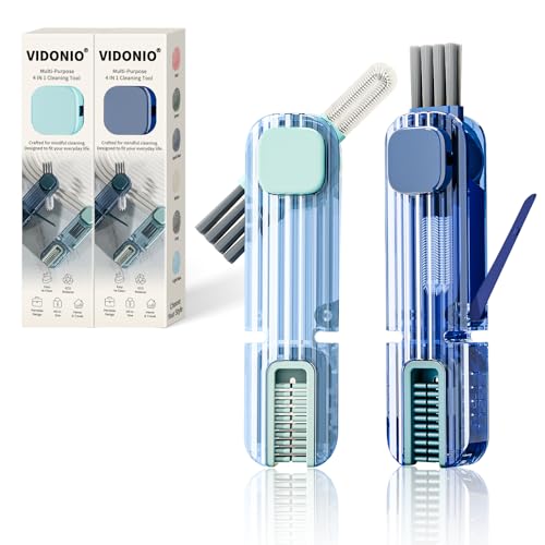 Image of 2Pcs 4 in 1 Cup Lid Gap Cleaning Brush Set,Multifunctional Crevice Cleaning Brush for Bottle,Multipurpose Bottle Cleaner with Compact Design Tiny Silicone Cup Holder Cleaner Tool,Kitchen Gadgets