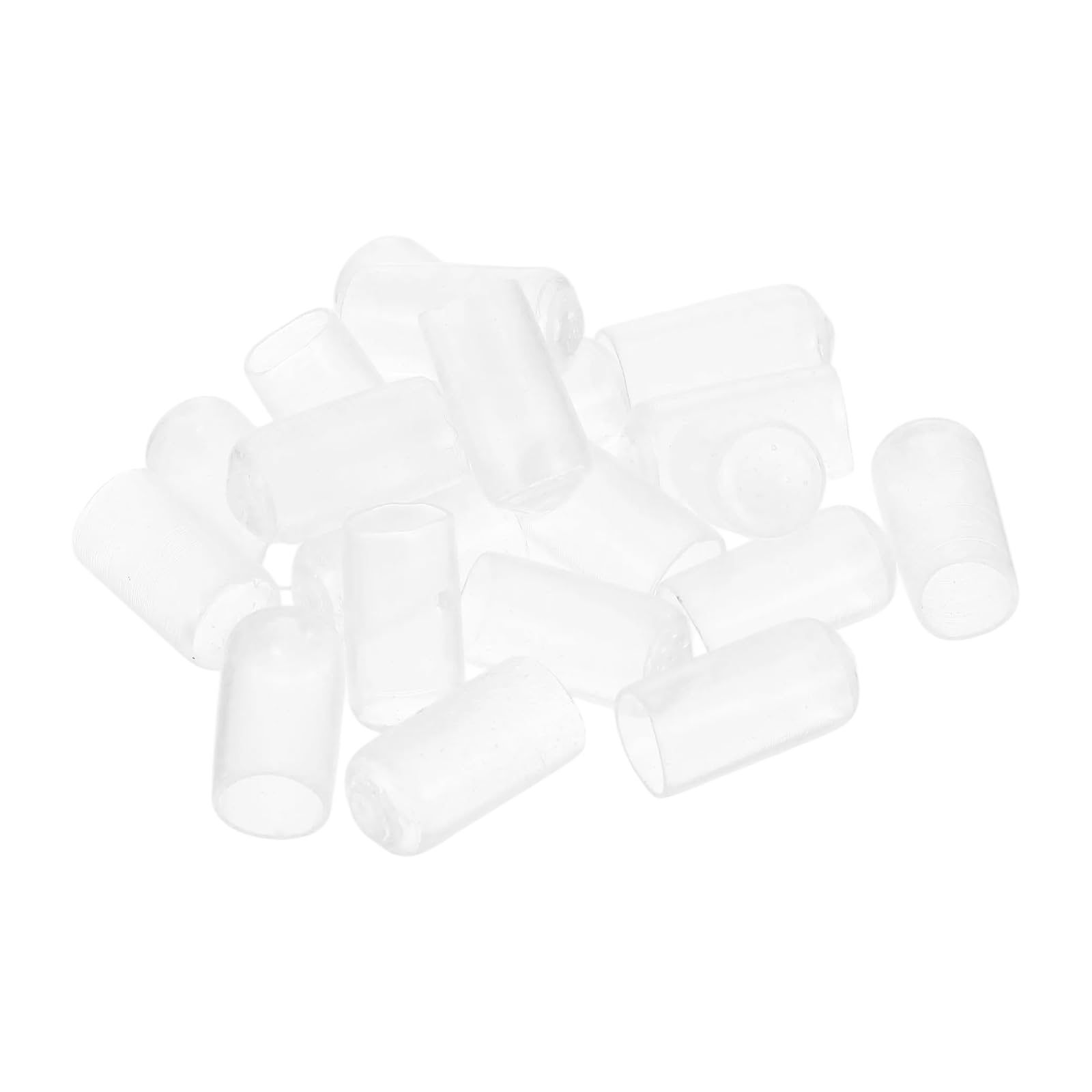 uxcell 100pcs Rubber End Caps Protective Caps 6.5mm(1/4 Inch) ID Vinyl PVC Round Tube Bolt Cap Cover Screw Thread Protectors Clear