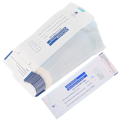 WUSJCOF 100 Bolsas Esterilización Manicura para Autoclave Bolsas para Herramientas de Manicura y Dental 57x130mm