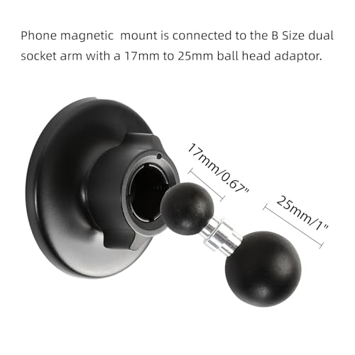 Base magnétique pour téléphone portable compatible support RAM B et iPhone - 4