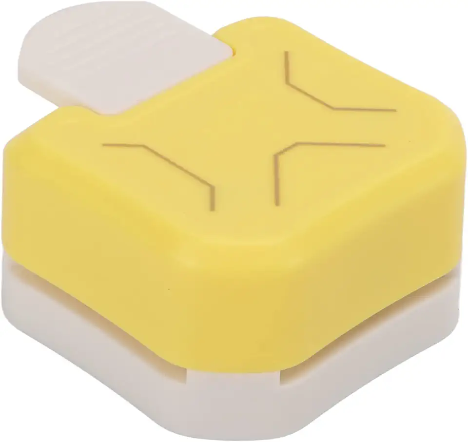 Mini Máquina de Corte para Cartões Comemorativos, Redondo Leve e Portátil, Amarelo