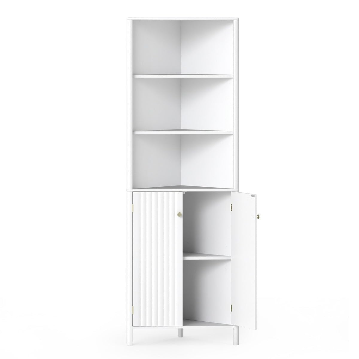 Helloshop26 - Armario esquinero (32 x 58 x 172,5 cm), color blanco