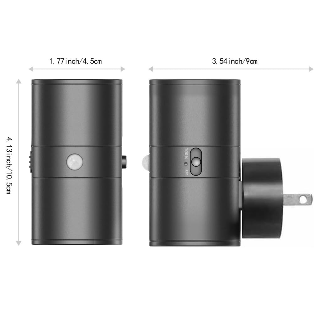 Lumora - Lampe murale LED haut de gamme Veilleuse Prise Electrique avec détecteur de mouvement, intensité variable, pour intérieur, couloir, chambre, escalier
