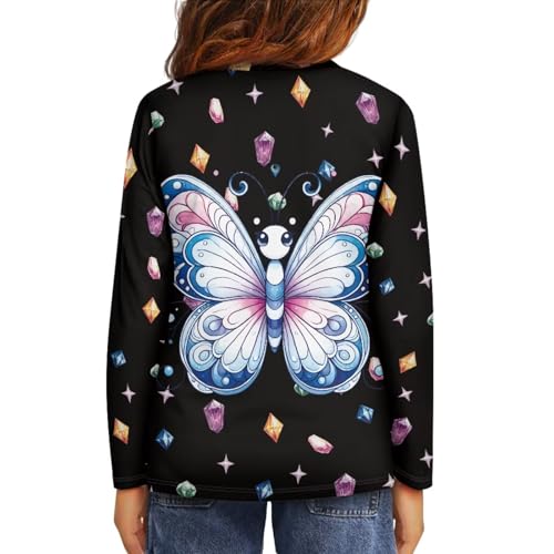 Image of Long Sleeve Shirts for Girls Winter Tops 3-16t Cartoon T Shirts for Fall Clothes